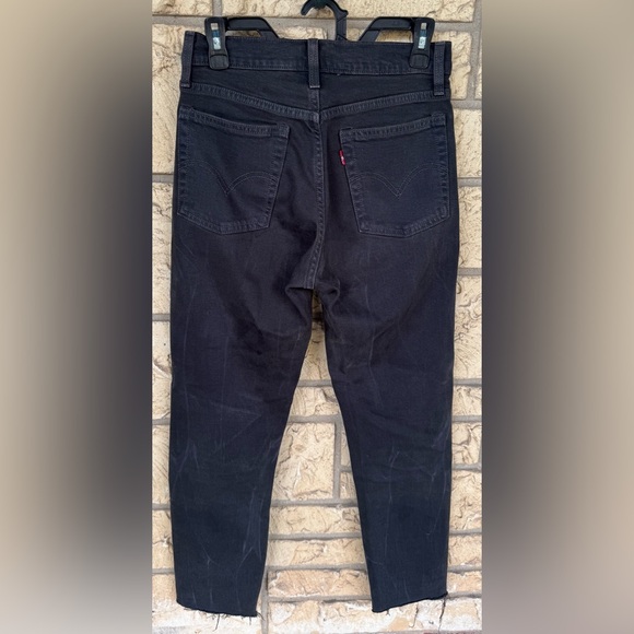 LEVIS Classic Gray / Black Ankle High Rise Button fly Jeans Size 27 - Picture 7 of 8